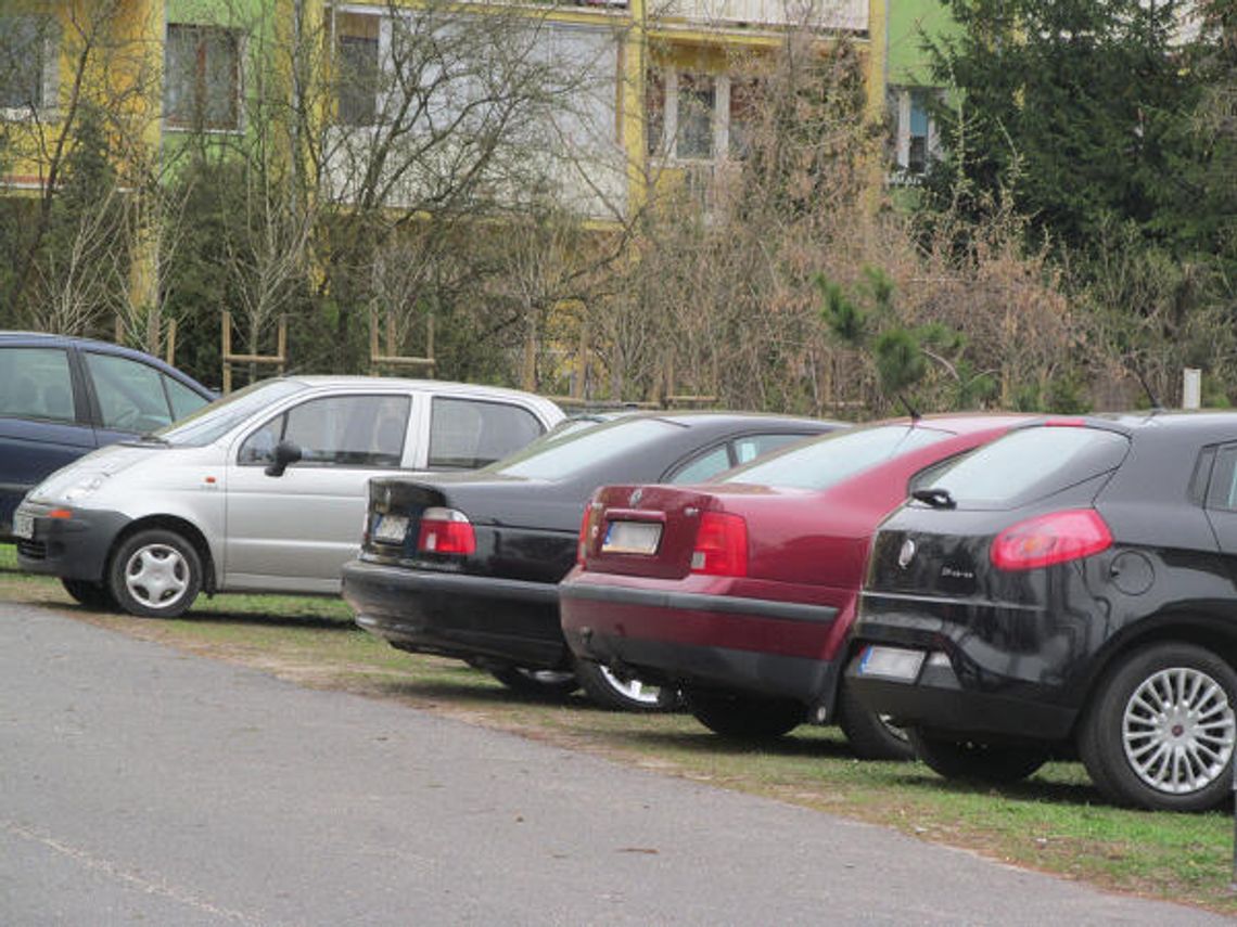 Parkują na trawnikach Parkują na trawnikach