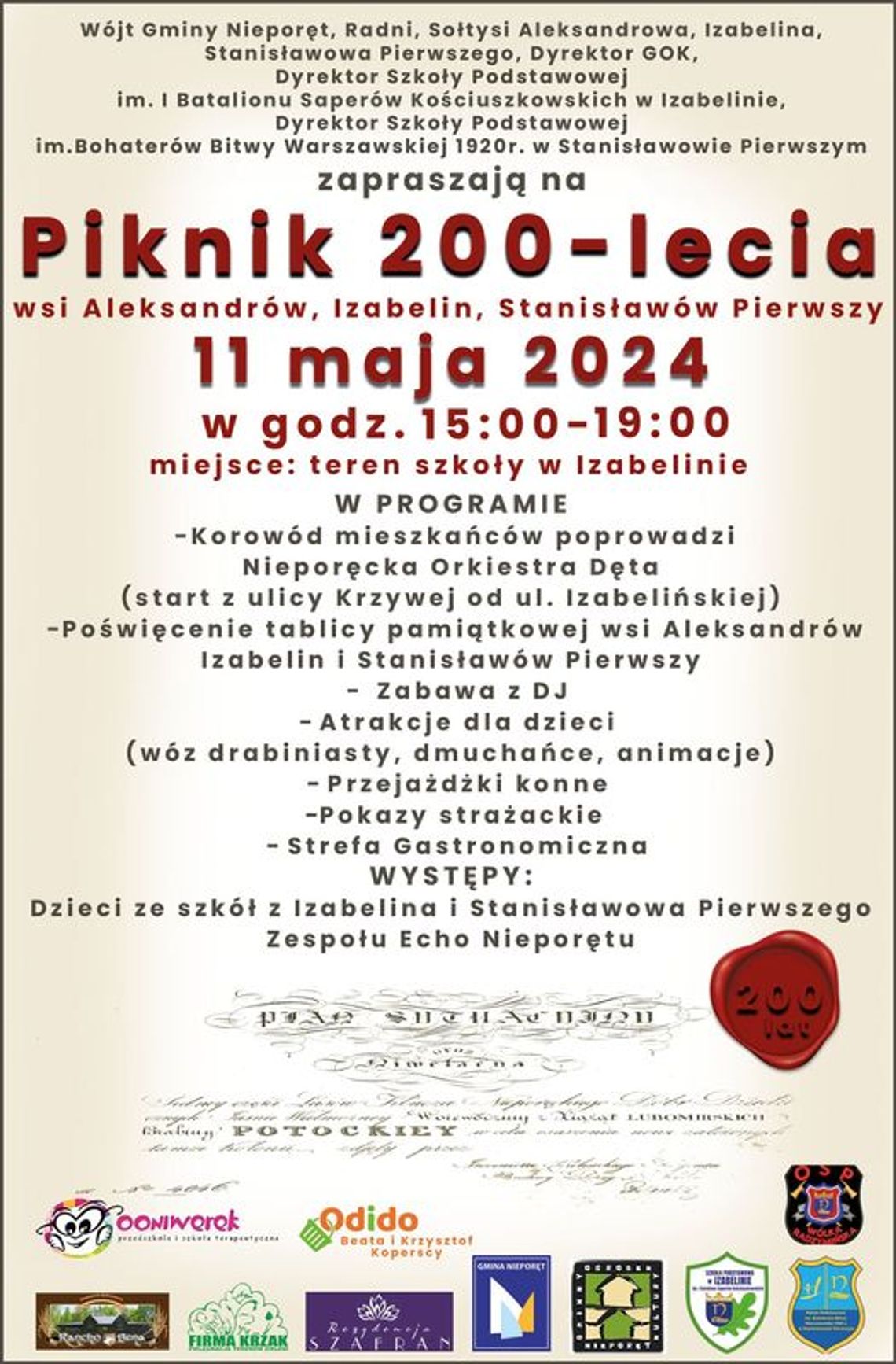 Piknik 200-lecia Aleksandrowa, Izabelina i Stanisławowa Pierwszego