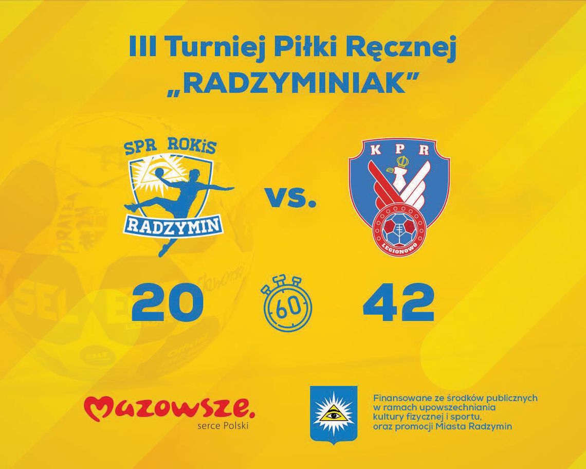 PIŁKA RĘCZNA.Trzeci i pierwszy. Gra KPR Legionowo