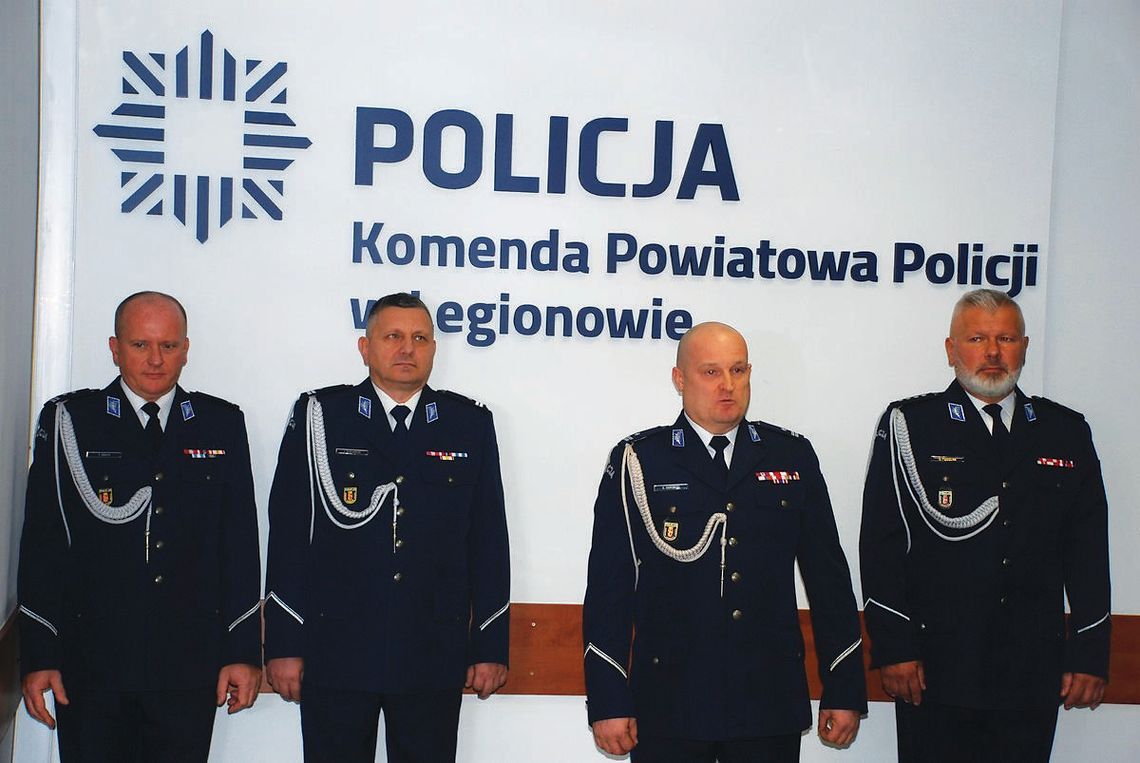 POLICJA. Powołanie nowego komendanta powiatowego KPP Nadkomisarza Pucelak nowym komendantem. Powołano również na zastępcę komendanta młodszego inspektora Tomasza Wacha