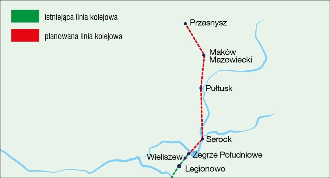 POWIAT. Pociągi pojadą z Przasnysza, przez Serock do stolicy