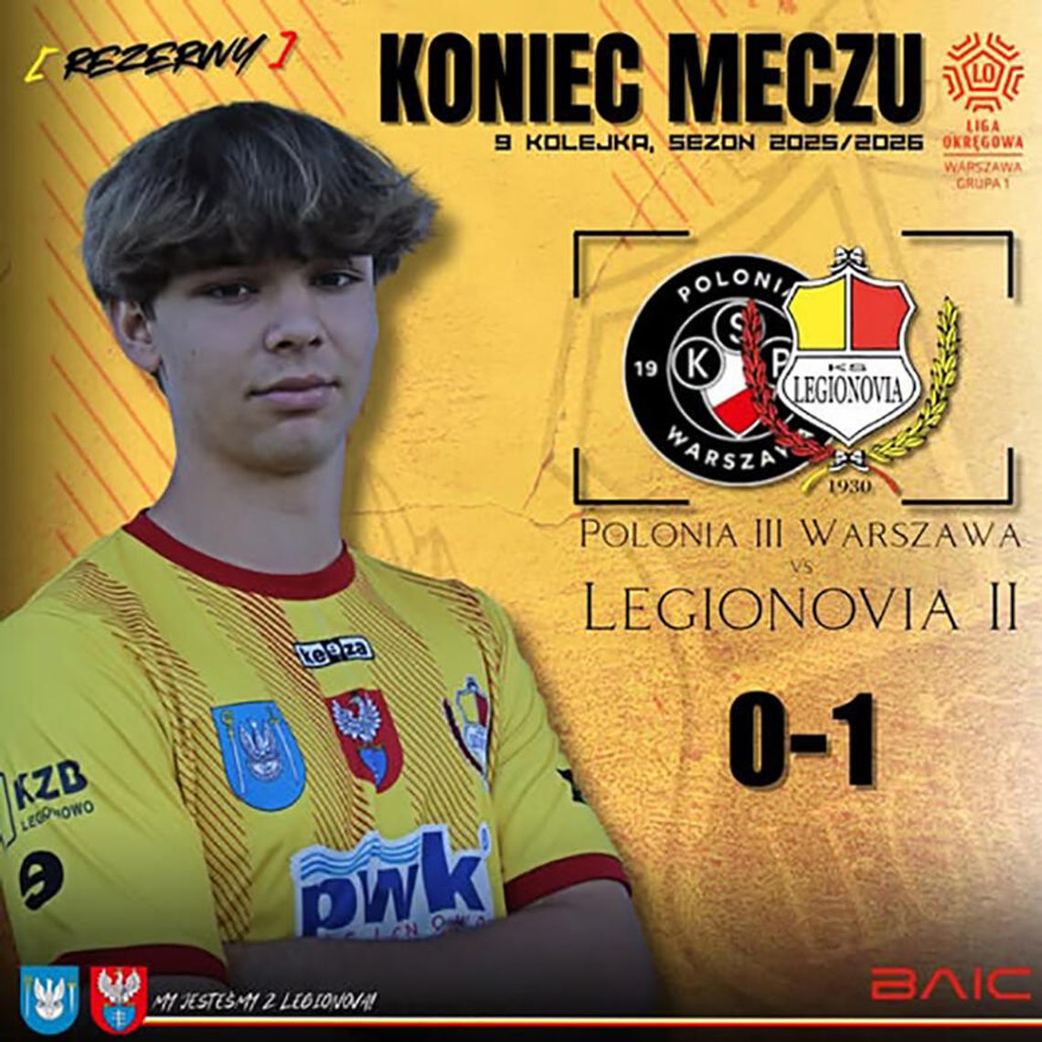 Rezerwy Legionovii pokonały wicelidera Rezerwy Legionovii pokonały wicelidera