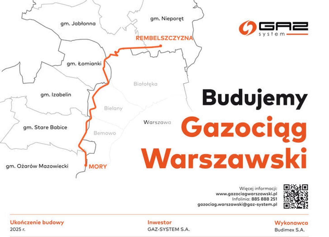 ROZPOCZĘŁA SIĘ BUDOWA GAZOCIĄGU WARSZAWSKIEGO
