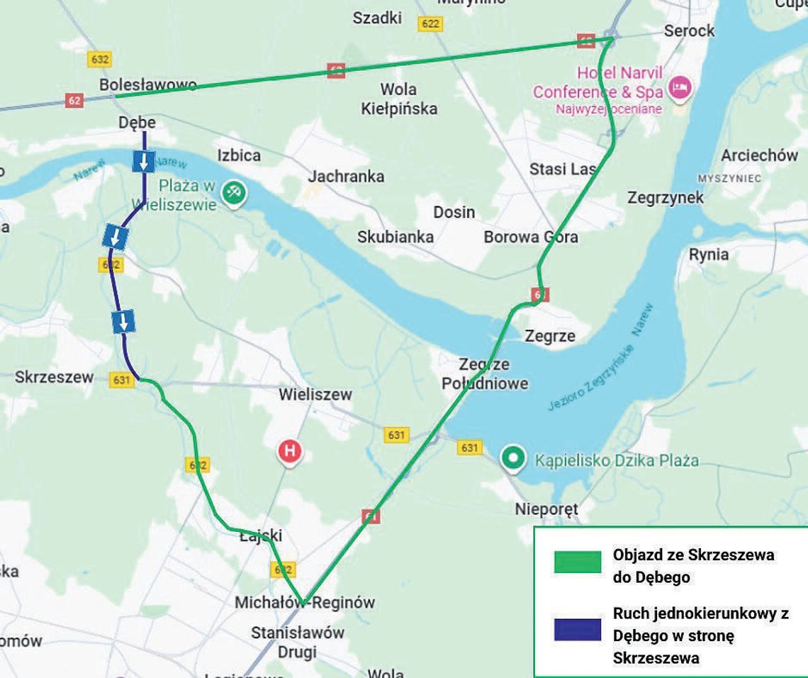 Ruch w obu kierunkach na DW 632 powróci dopiero w połowie listopada?