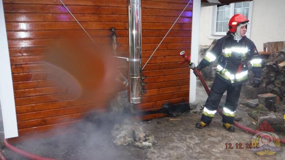 SEROCK.  Pożar sauny ogrodowej