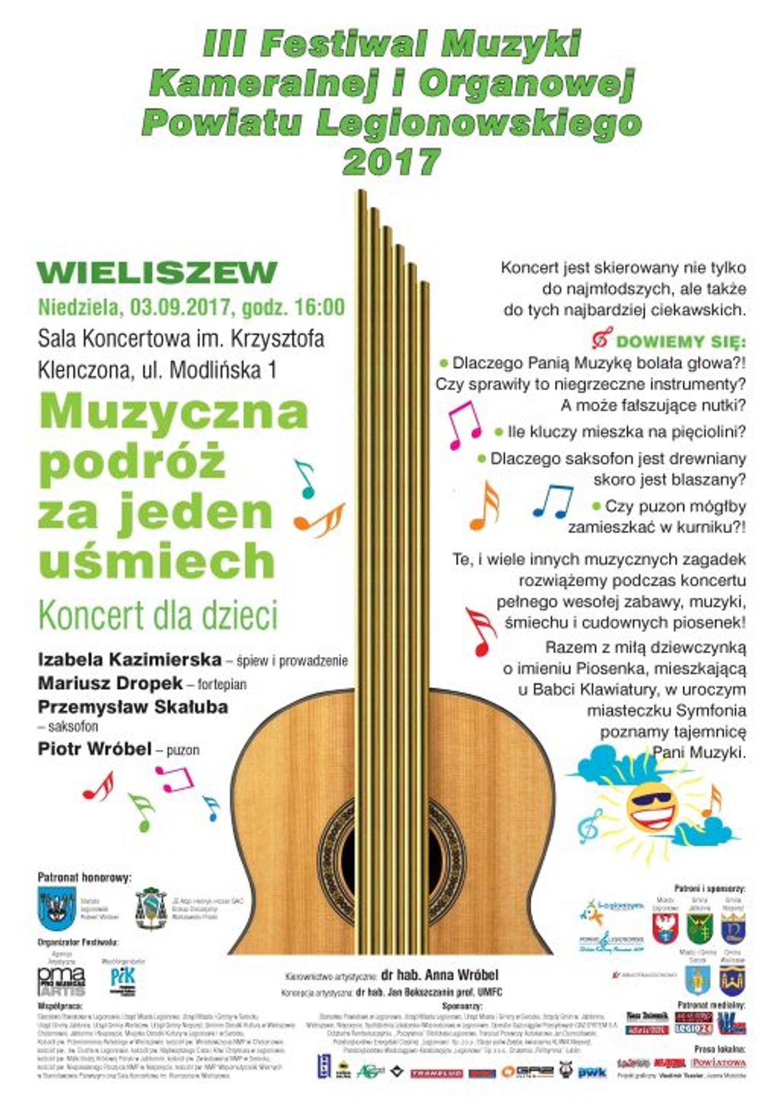 WIELISZEW. Koncert dla dzieci - w ramach III Festiwalu Muzyki Kameralnej i Organowej Powiatu Legionowskiego