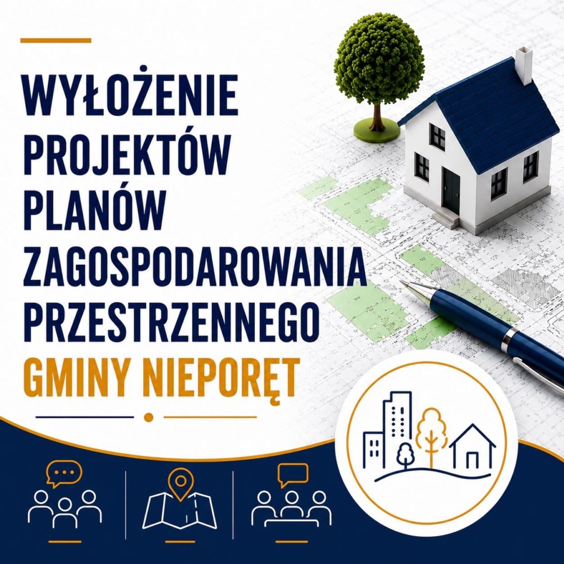 WYŁOŻENIE PROJEKTÓW PLANÓW ZAGOSPODAROWANIA PRZESTRZENNEGO GMINY NIEPORĘT WYŁOŻENIE PROJEKTÓW PLANÓW ZAGOSPODAROWANIA PRZESTRZENNEGO GMINY NIEPORĘT