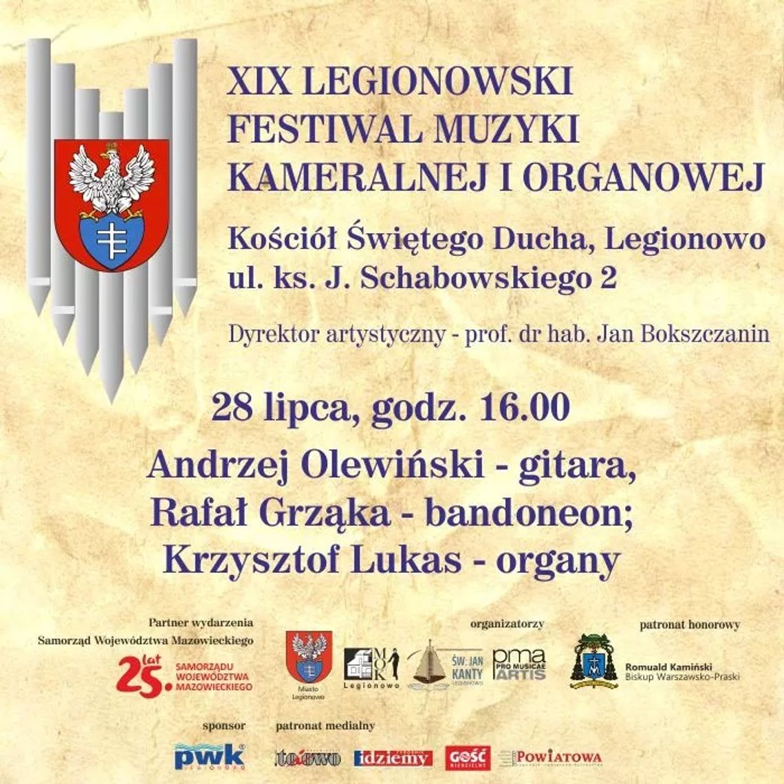 XIX Legionowski Festiwal Muzyki Kameralnej i Organowej
